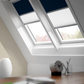 VELUX DFD MK10 1025 Duo Blackout and Pleated Blind - White & White