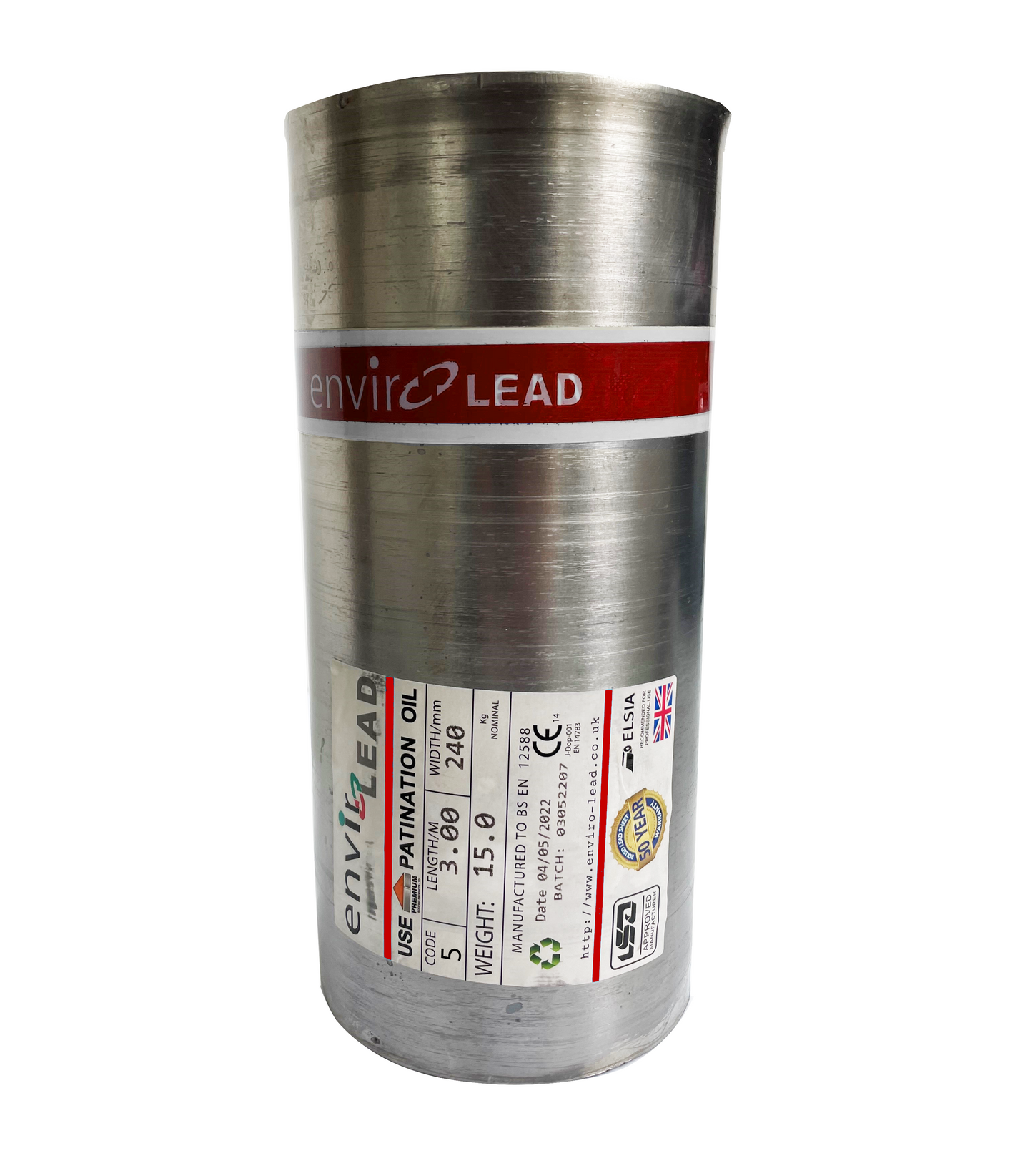 Lead Code 5 - 900mm x 3m Roofing Lead Flashing Roll