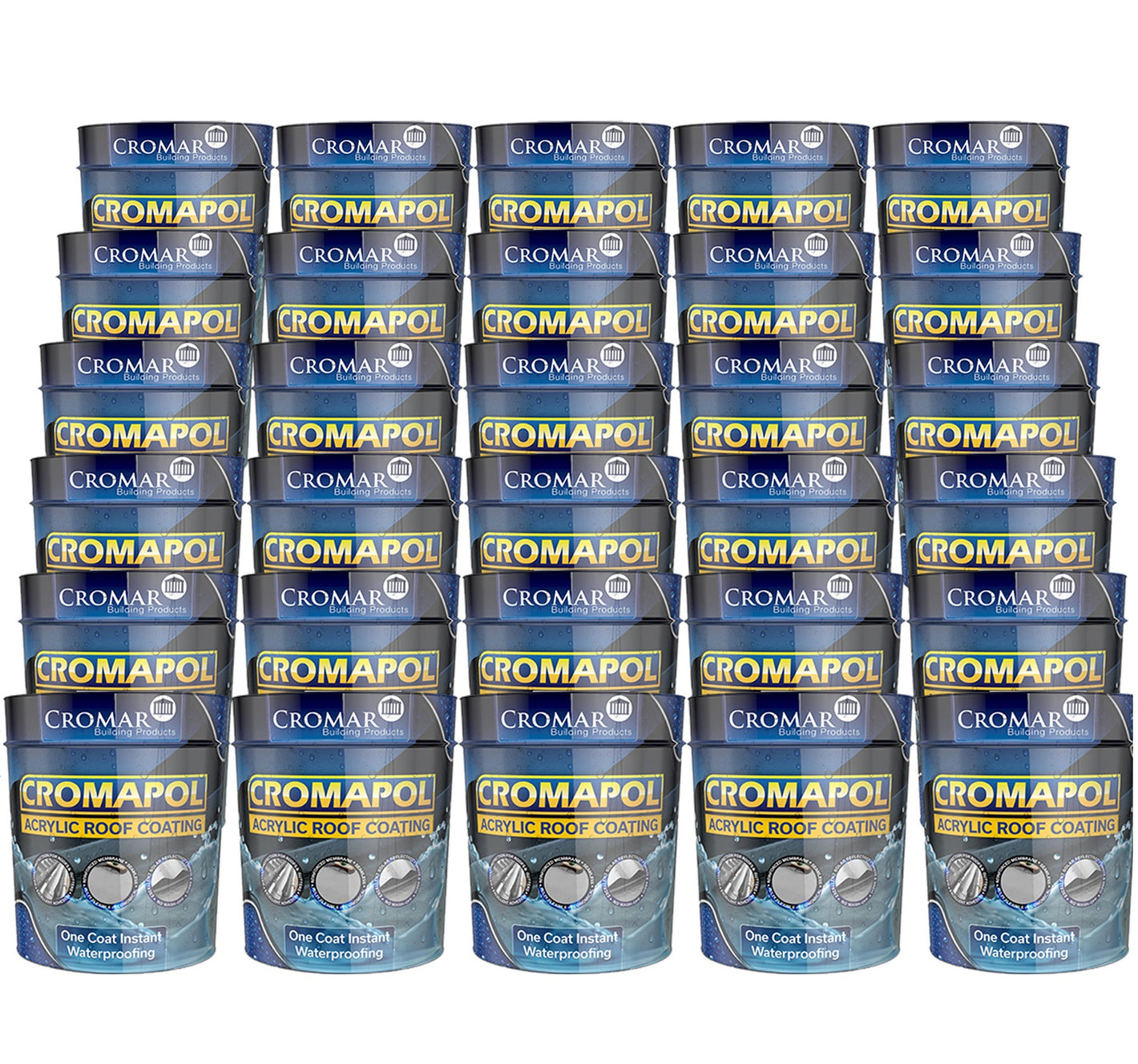 Cromapol Acrylic Waterproof Roof Coating - 20kg (PALLET of 30 Tins)