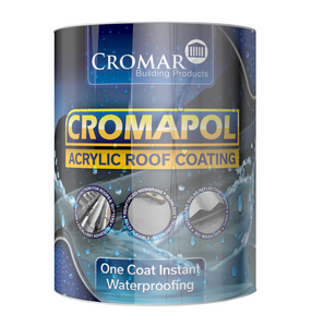 Cromapol Acrylic Waterproof Roof Coating - 5kg Black