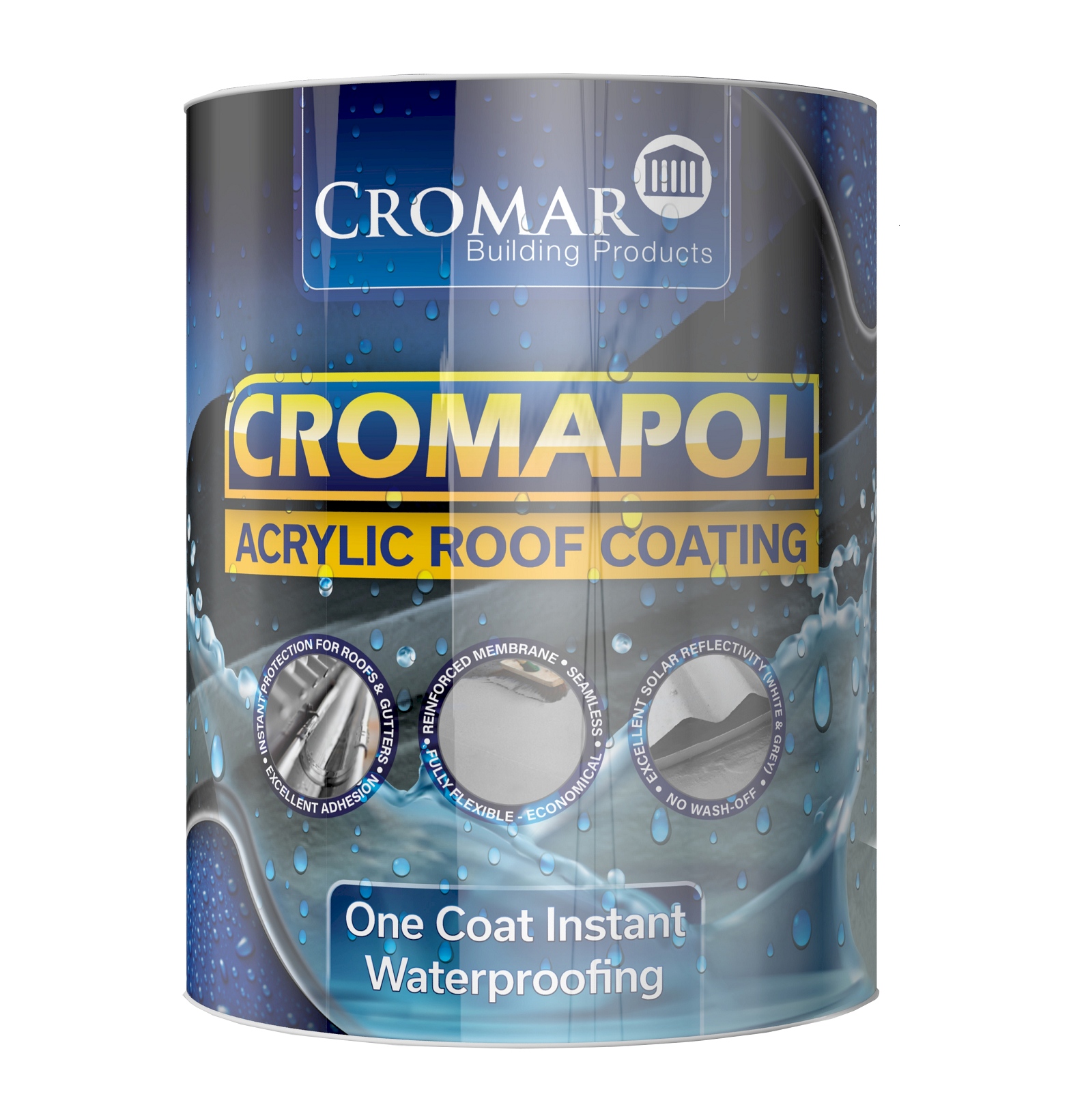 Cromapol Acrylic Waterproof Roof Coating 5kg Grey Cromapol Acrylic Waterproof Roof Coating 5kg Grey