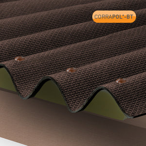 Corrapol-BT - Corrugated Bitumen Roof Sheet - Brown (2000 x 930mm)