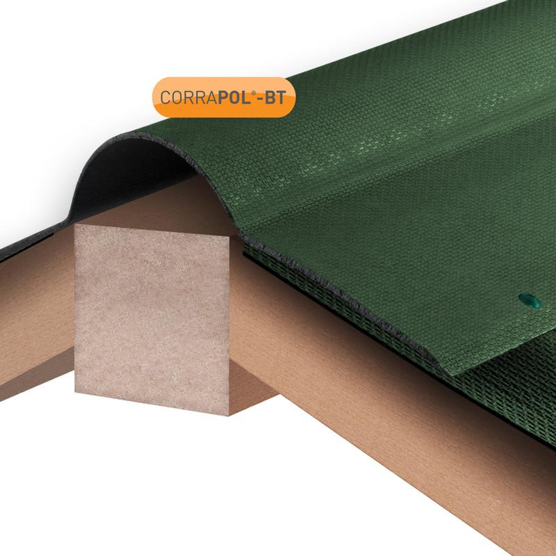 Corrapol-BT Corrugated Bitumen Ridge 1000mm - Green