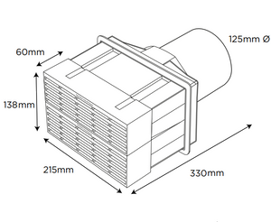 Timloc Adapt-Air Double Airbrick Kit - 330mm x 125mm