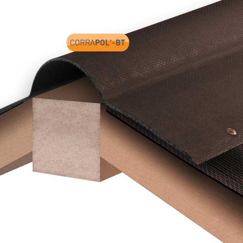 Corrapol Ridge Capping Corrapol-BT Corrugated Bitumen Ridge 1000mm - Brown