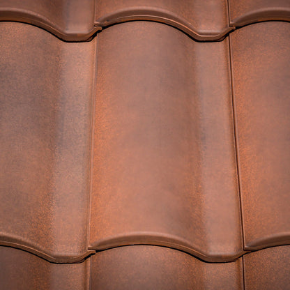 Selectum Clay Interlocking Low Pitch Roof Tile 10° - Rustic Red