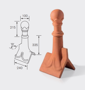 Redbank Clay Ball Top Finial (Gable End)