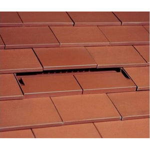 Ubbink UB37 In-Line Plain Tile Vent with 100mm Pipe - Sepia