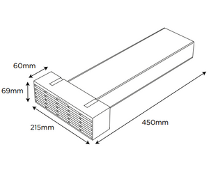 Timloc Adapt-Air Rectangular Single Airbrick Kit 450mm x 100mm x 54mm