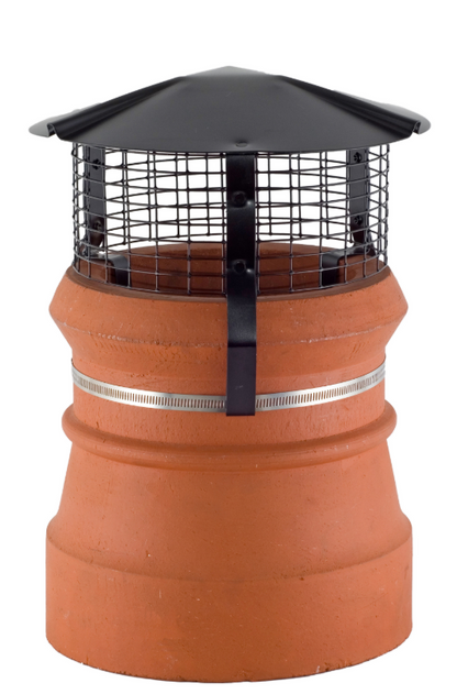 Brewer Stainless Steel Birdguard Chimney Cowl - Gas Black - Stainless Steel