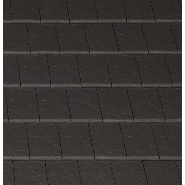 Planum Clay Interlocking Low Pitch Roof Tile 10° - Blackstone Riven