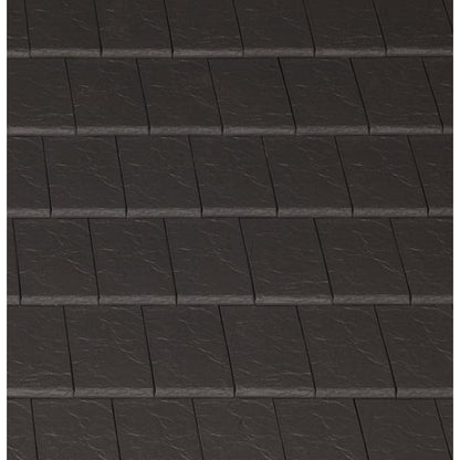 Planum Clay Interlocking Low Pitch Roof Tile 10° - Blackstone Riven