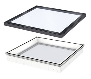 VELUX CFU 080080 S00M Fixed Flat Glass Rooflight Package 80 x 80 cm (Including CFU Double Glazed Base & ISU Flat Glass Top Cover)