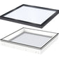 VELUX CVU 100100 S06Q SOLAR Powered Flat Glass Rooflight Package 100 x 100 cm (Including CVU Double Glazed Base & ISU Flat Glass Top Cover)