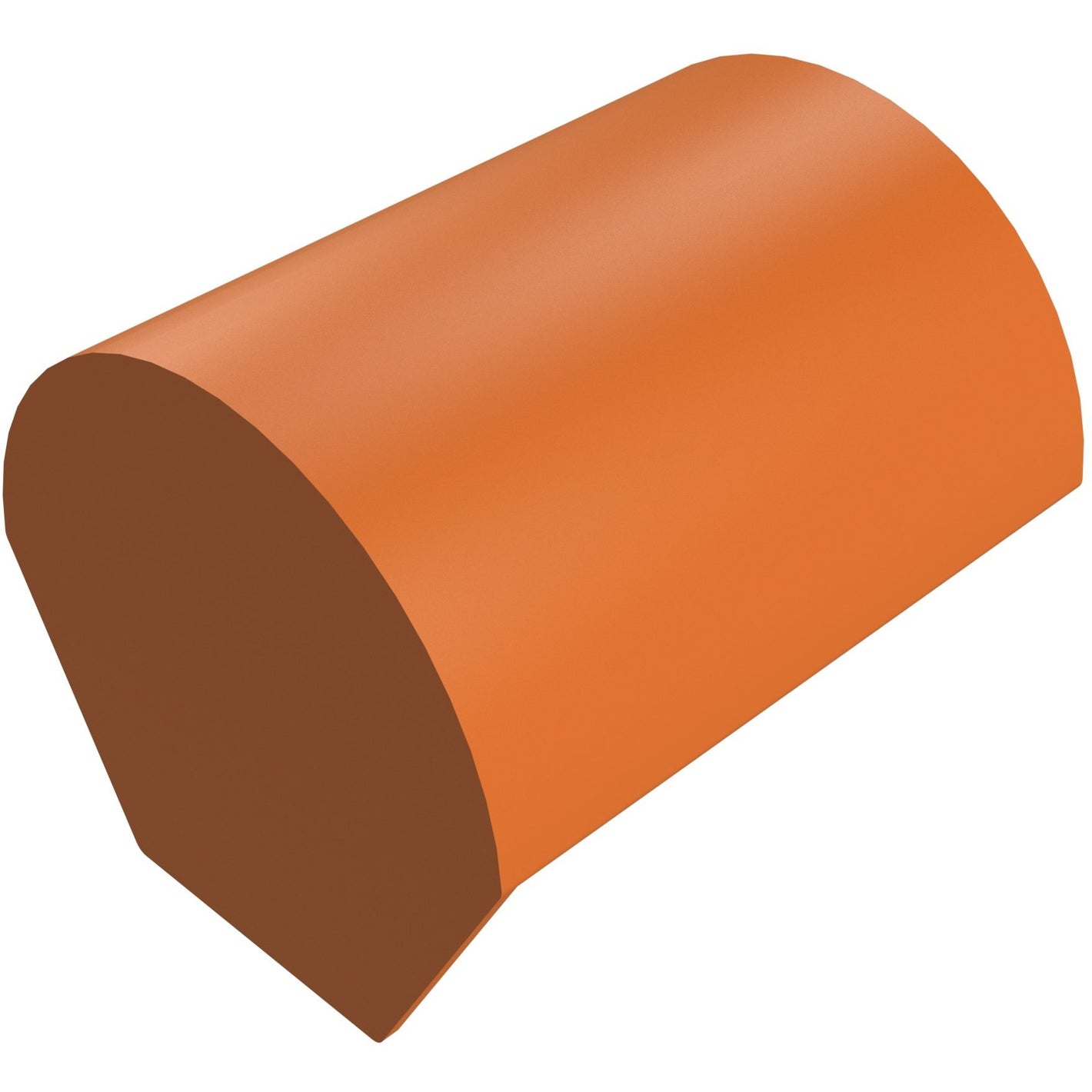 Sandtoft Clay Half Round Ridge with Stop End - 305mm