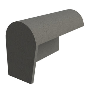 Sandtoft Concrete Half Round Mono Ridge Block End - Left Hand