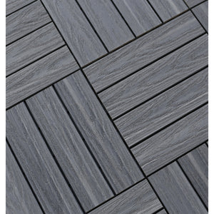 Castle Composites Quick Deck Decking Tile - Silver Grey (300 x 300mm)