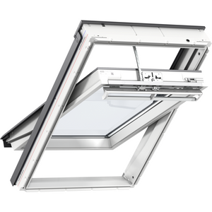 VELUX GGU UK08 006930 Triple Glazed Heat Protection White Polyurethane INTEGRA® SOLAR Window (134 x 140 cm)