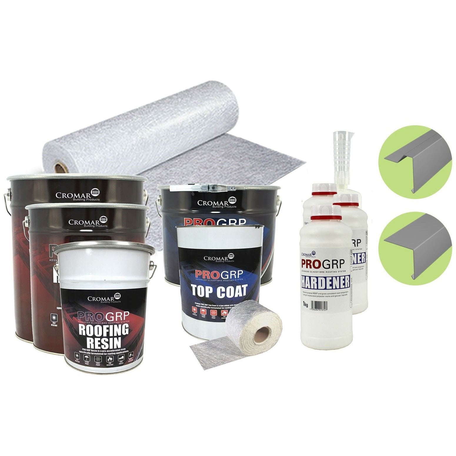Cromar Ridge Kit Cromar PRO 25 GRP - Complete Garage Roof Kit (Including trims)