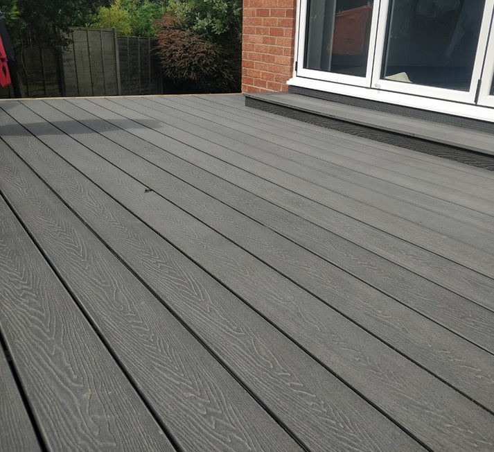 Triton WPC Double Faced Composite Decking Board - Grey 3m