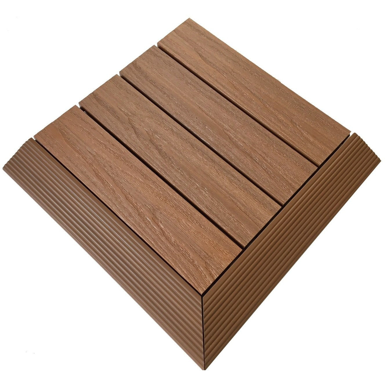 Teak Ramp Castle Composites Quick Deck External Ramp Corner - Teak (pack of 2)