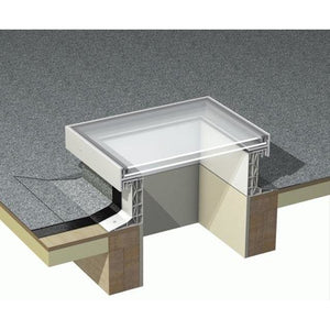 Whitesales Em-Glaze Flat Glass Rooflight with Electrically Opening PVC 150mm Verticle Upstand