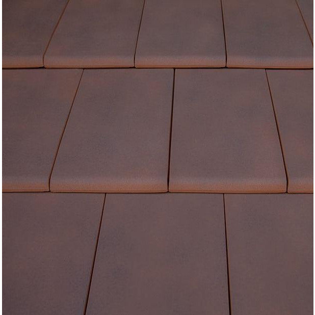 Planum Clay Interlocking Low Pitch Roof Tile 10° - Rustic