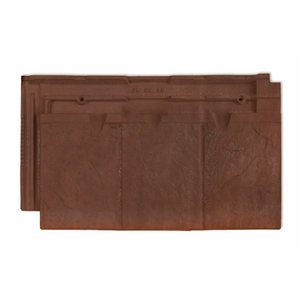 VISUM 3 Clay Interlocking Low Pitch Plain Tile 24° - Rustic Red Smooth