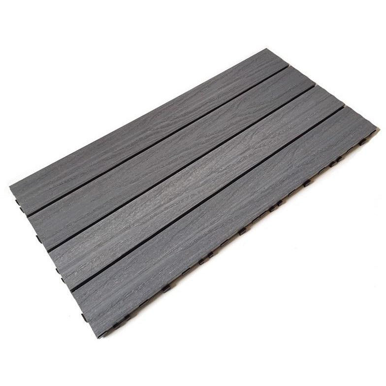 Castle Composites Quick Deck Decking Tile - Silver Grey (600 x 300 mm)