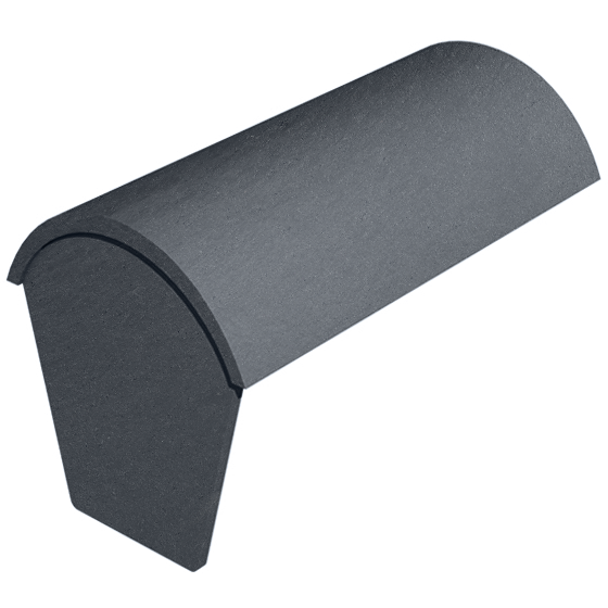 Segmental Ridge Union Marley Concrete Segmental Stopend Ridge - Tidy Roof Finish | 457mm Length