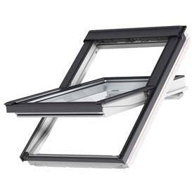 VELUX GGU SK08 0067 Triple Glazed High Energy Efficiency Glazing White Polyurethane Centre-Pivot Roof Window (114 x 140 cm)