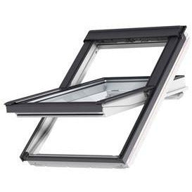 VELUX GGU PK08 0068 Triple Glazed Rain Noise Reduction White Polyurethane Centre-Pivot Roof Window (94 x 140 cm)