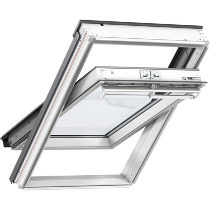 VELUX GGL SK06 2069 Solar UV Heat Protection Glazing White Painted Centre-Pivot Window (114 x 118 cm)