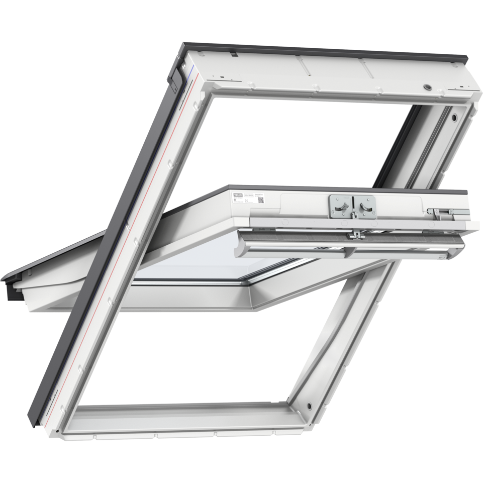 VELUX GGU MK08 0062 White Polyurethane Centre-Pivot Roof Window (78 x 140 cm)