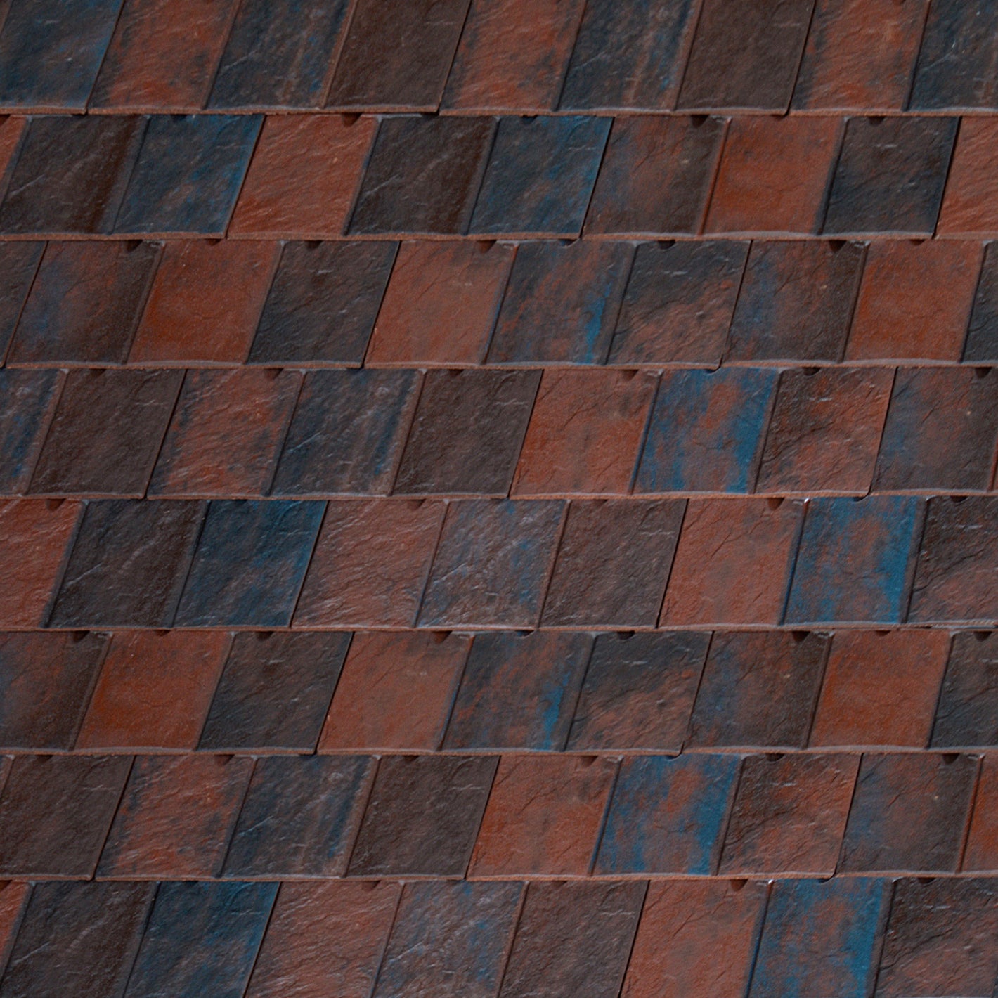 VISUM 3 Clay Interlocking Low Pitch Plain Tile 24° - Russet