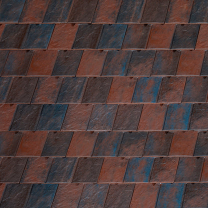 VISUM 3 Clay Interlocking Low Pitch Plain Tile 24° - Russet