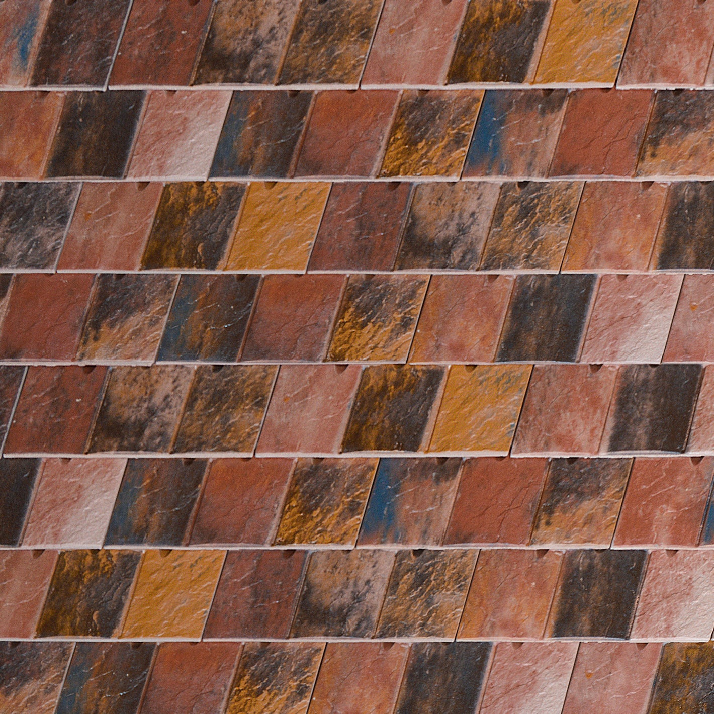 VISUM 3 Clay Interlocking Low Pitch Plain Tile 24° - Old English