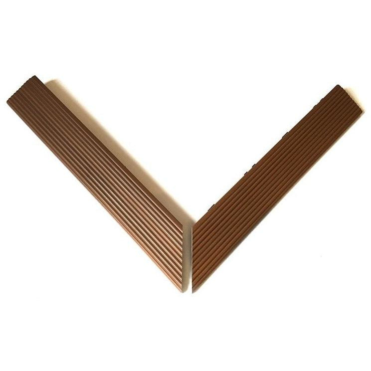 Teak Ramp Castle Composites Quick Deck External Ramp Corner - Teak (pack of 2)