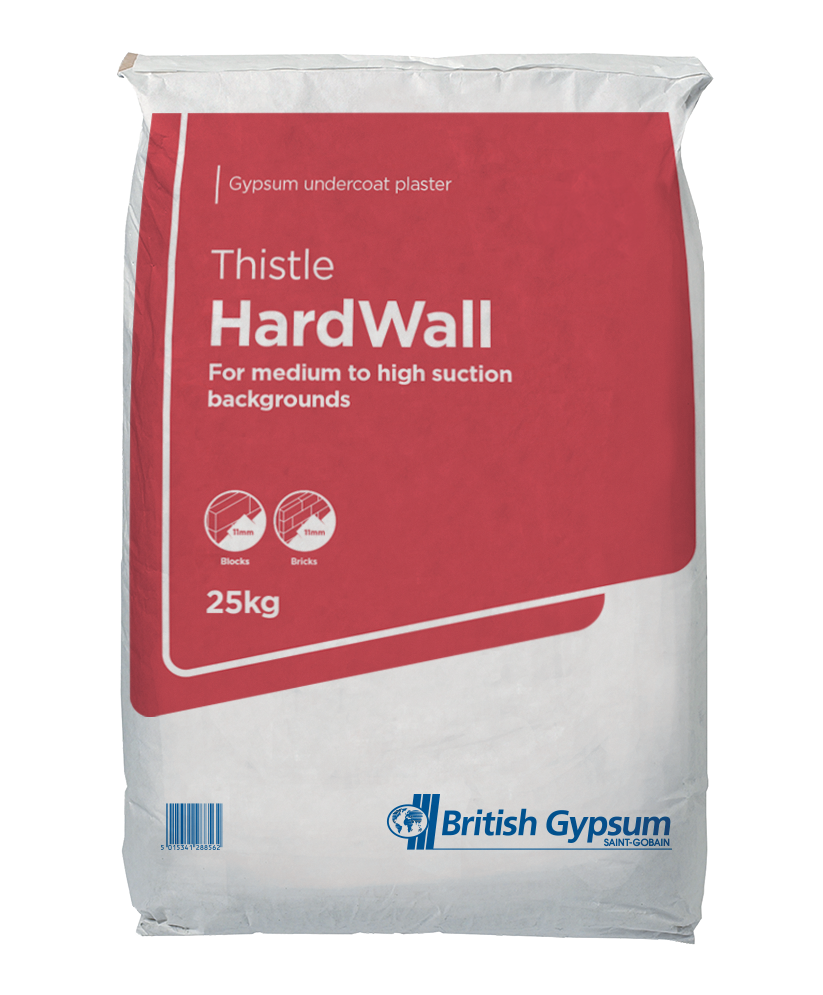 British Gypsum Thistle Hardwall Undercoat Plaster 25kg