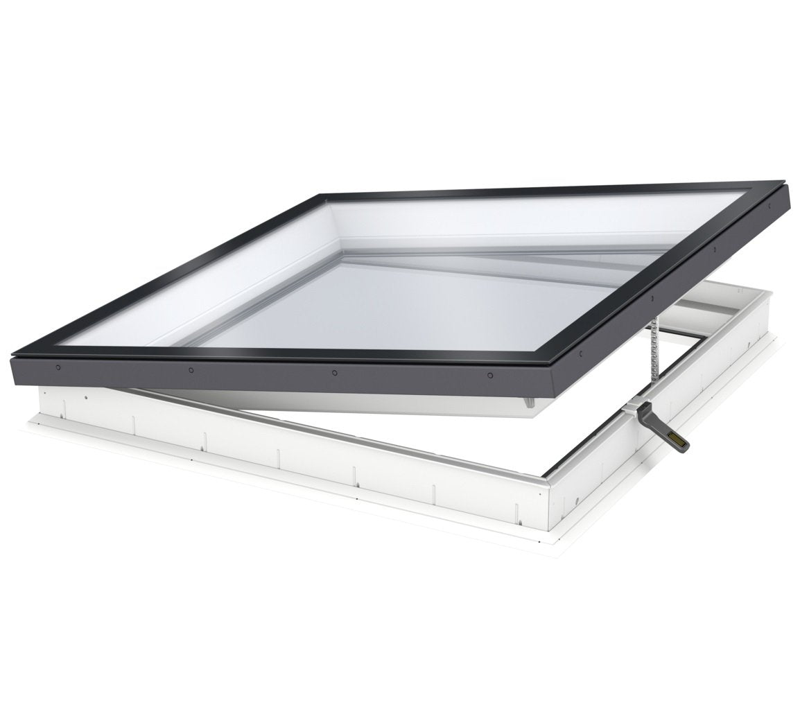 VELUX CVU 100100 S06Q Electric Flat Glass Rooflight Package 100 x 100 cm (Including CVU Triple Glazed Base & ISU Flat Glass Top Cover)