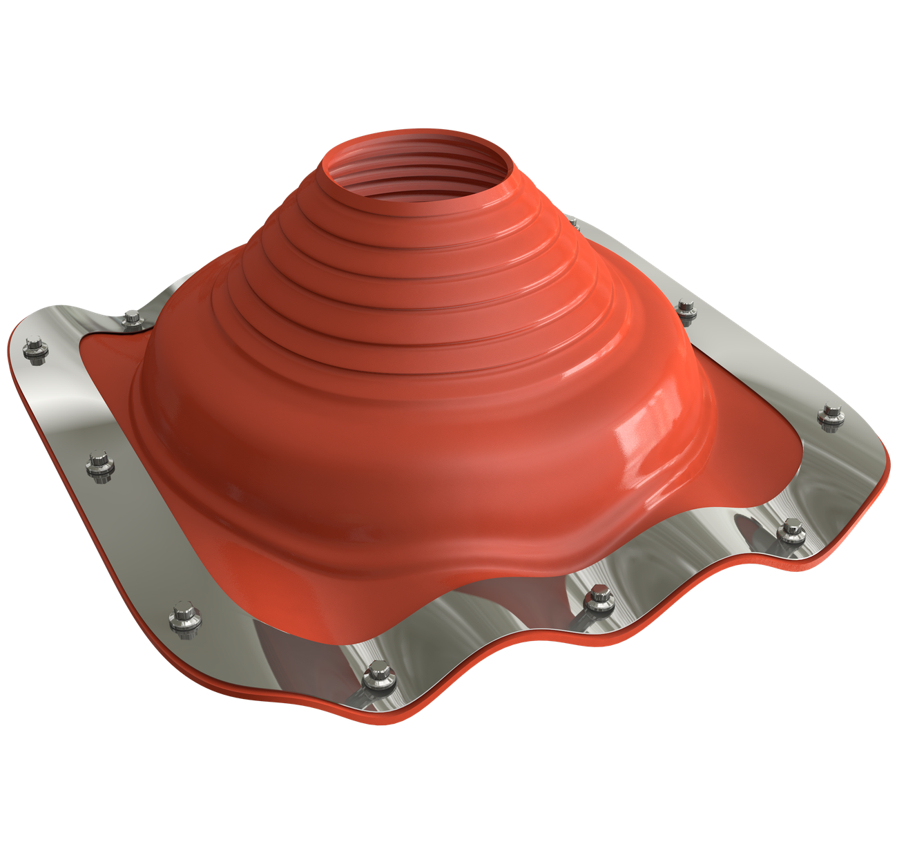 Dektite® Premium EPDM Pipe Flashing For Metal Roofs - Red (125 - 230mm)