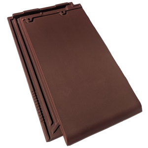Planum Clay Interlocking Low Pitch Roof Tile 10° - Burgundy