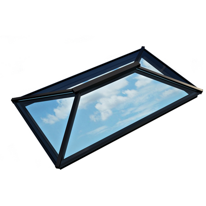 Atlas Contemporary Aluminium Roof Lantern - Active Neutral Glazing 1500mm x 3000mm Matt Black (RAL 9005) & White (RAL 9910)