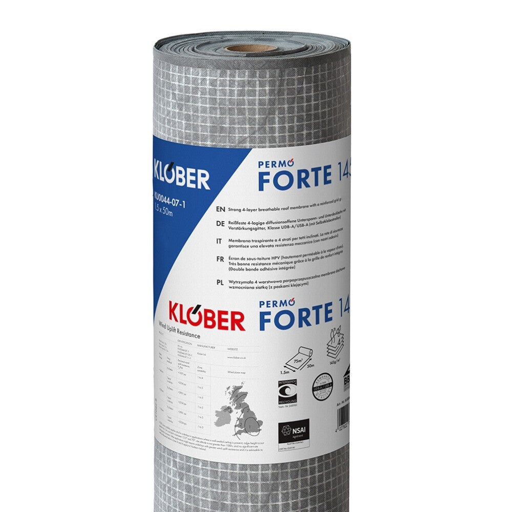 Klober Permo Ultra 145 Light – Meterware, 1,1 M, Aus Großbritannien