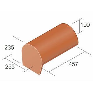 Sandtoft Duracoat Half Round Ridge with Block End
