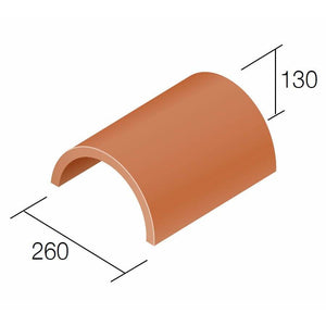 Sandtoft Clay Half Round Ridge - 305mm