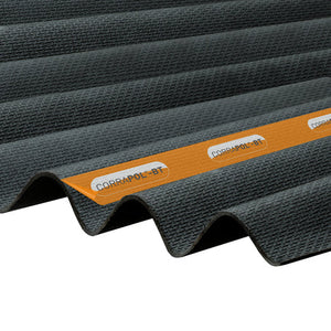 Corrapol-BT - Corrugated Bitumen Roof Sheet - Black (1000 x 930mm)