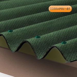 Corrapol-BT - Corrugated Bitumen Roof Sheet - Green (2000 x 930mm)