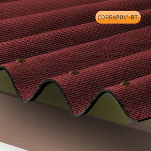 Corrapol-BT - Corrugated Bitumen Roof Sheet - Red (1000 x 930mm)