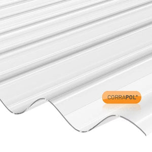 Corrapol® Stormproof Polycarbonate Corrugated Roof Sheet - Low Profile (3050 x 840mm)